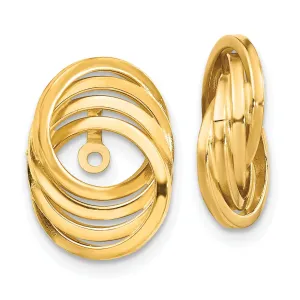 14k Yellow Gold Medium Love Knot Earring Jackets