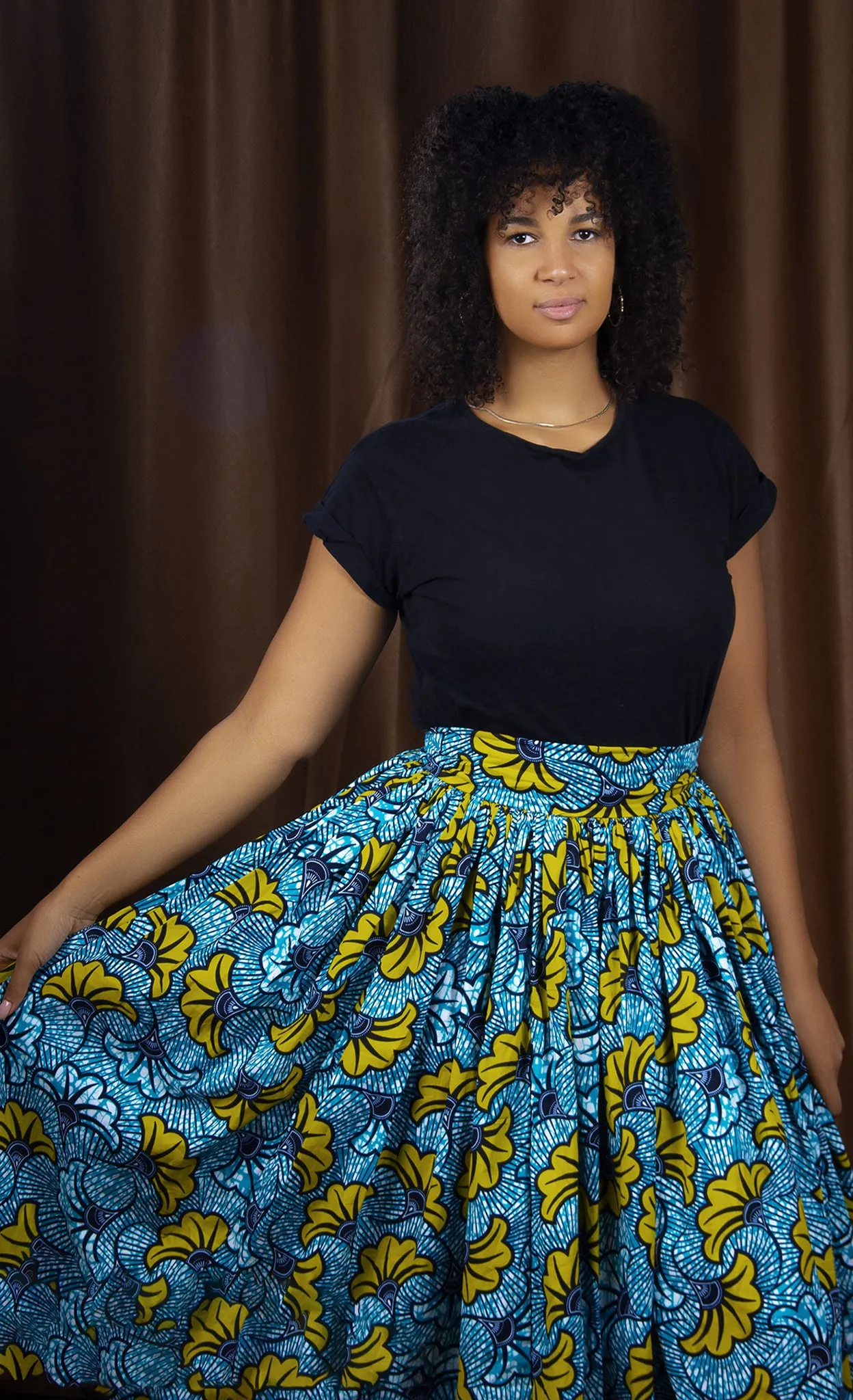 African Print Midi Skirt - Cheno