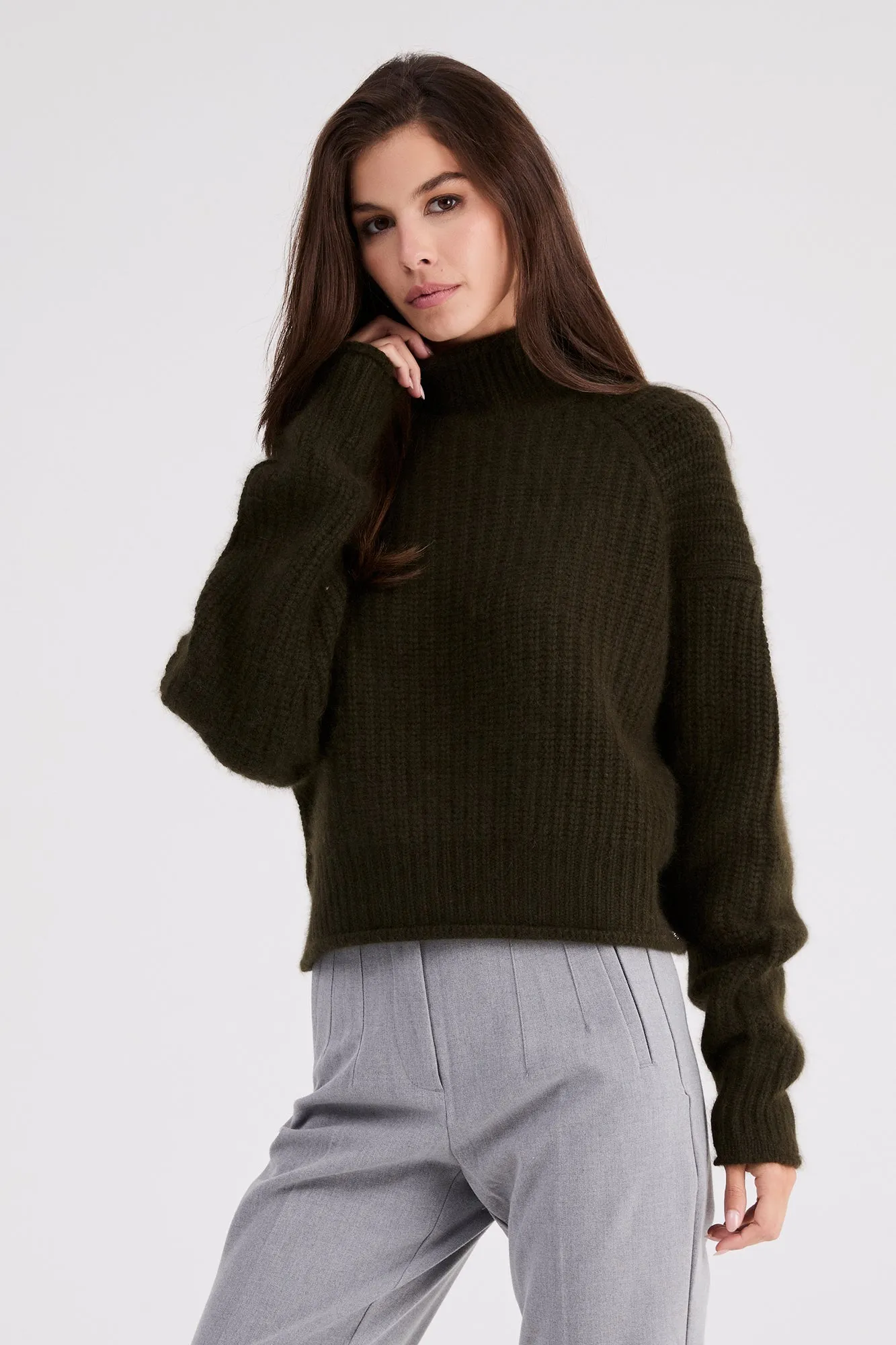   Beryll Carole Cashmere Sweater | Kelp Green