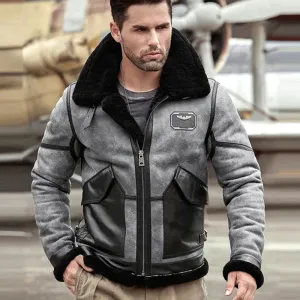 Best Style Mens Sheepskin Raf Airforce Pilot Shearling Aviator Jacket