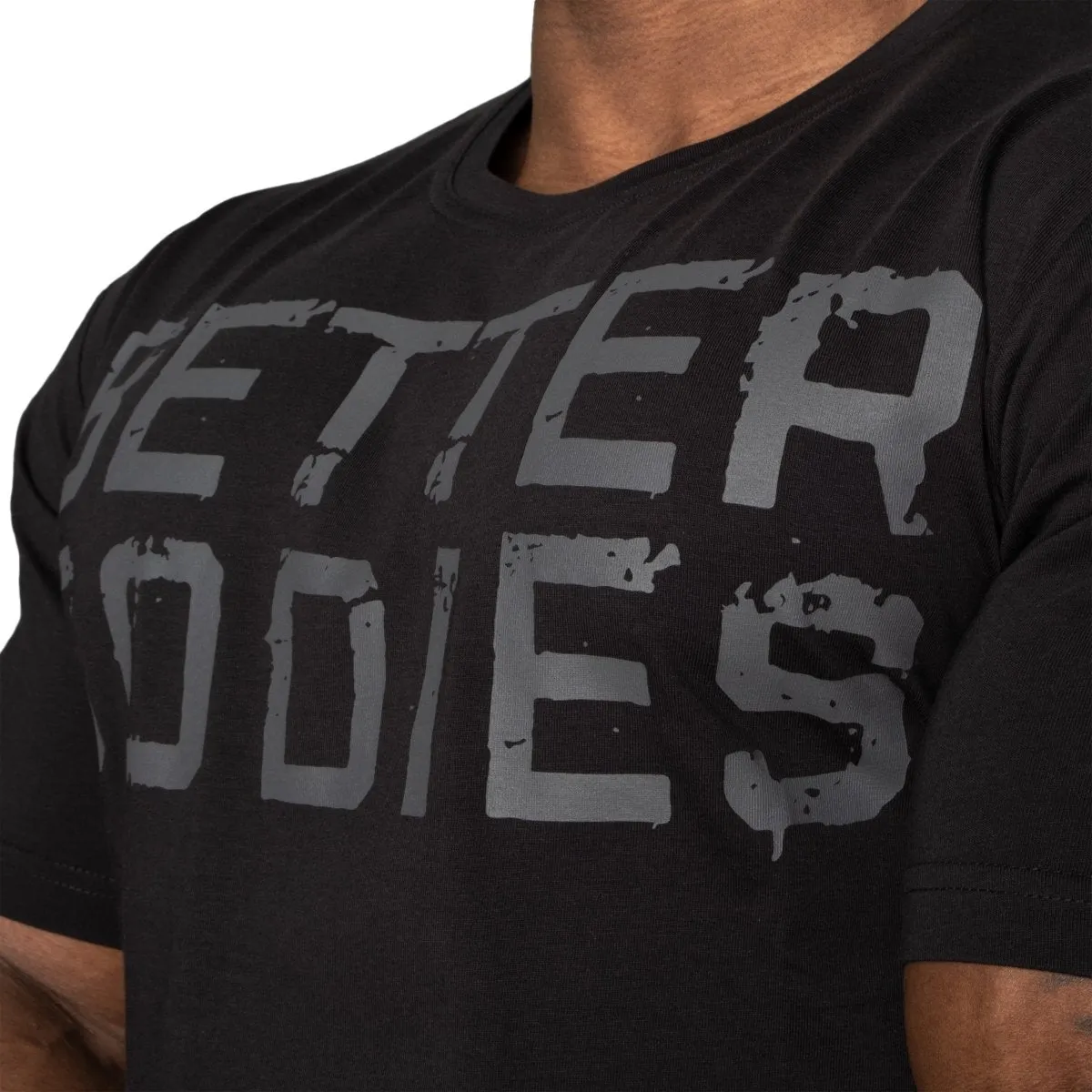 Better Bodies Basic Tapered Tee - Black/Grey