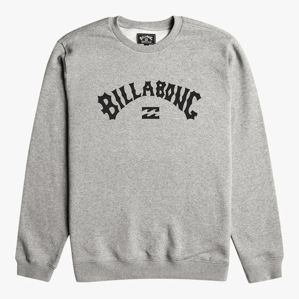 Billabong Mens Arch Wave Sweater Light Grey Heather