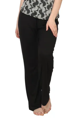 Black Solid Comfortable Loose Pyjamas