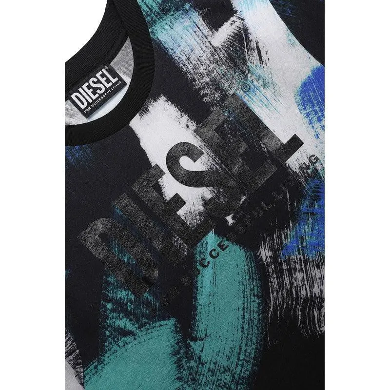 Boys Blue Brush Strokes T-Shirt