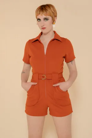 California Shake Romper in Rust