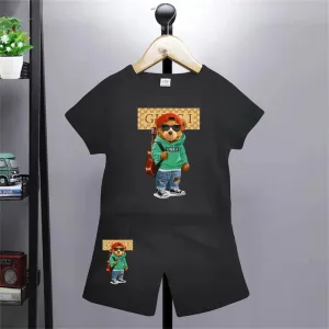 Cartoon Street Cred Bear Cotton T-shirt & Shorts