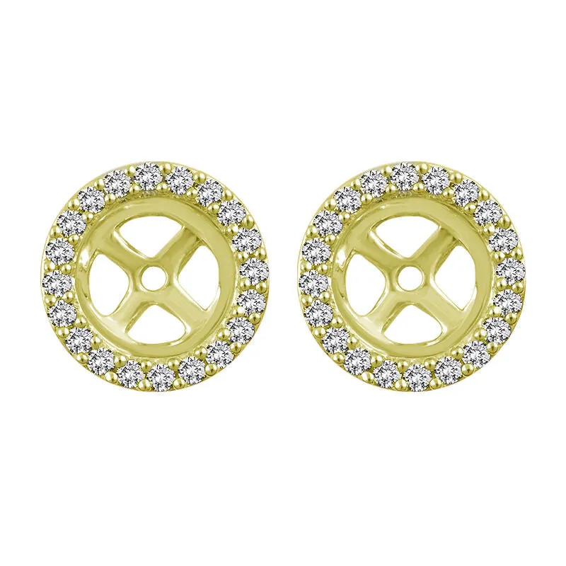 Classic Round Diamond Stud Jackets 1/4ct