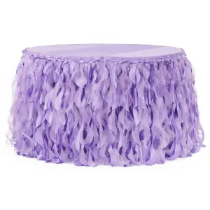 Curly Willow 17ft Table Skirt - Victorian Lilac/Wisteria