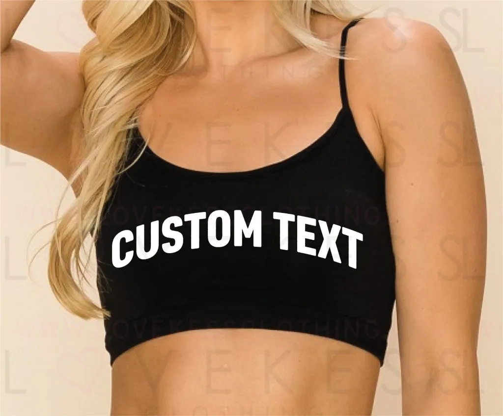 Customize Your Own Seamless Spaghetti Strap Crop Tank