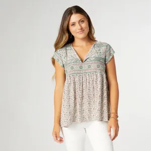 Dawn Cap Sleeve Top - Sage