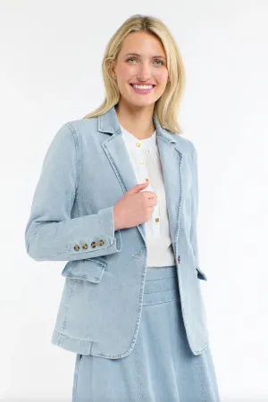 Denim Blazer| Ice Blue