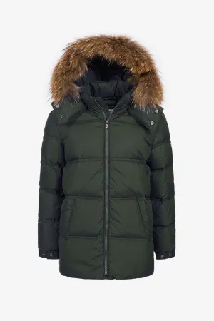 Eddie Pen Skynard Boys Parka - Forest Green