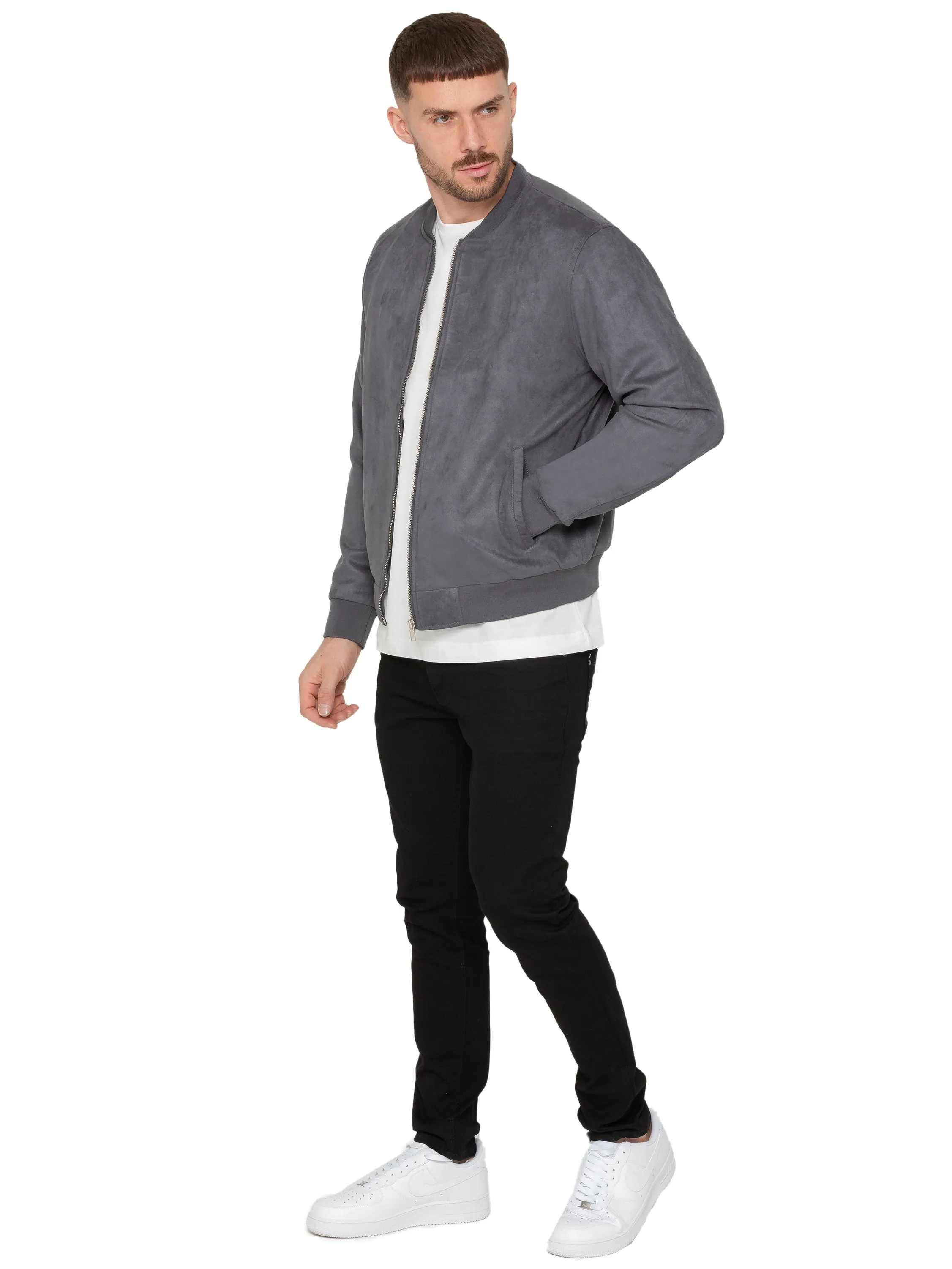 Enzo Milano | Mens Suede Bomber Jacket