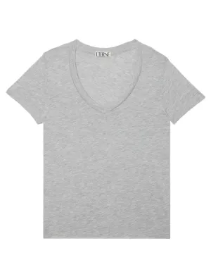 Eterne Vneck t-shirt heather grey