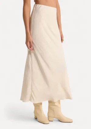 Europa Poly Sheen Skirt - Sea Salt