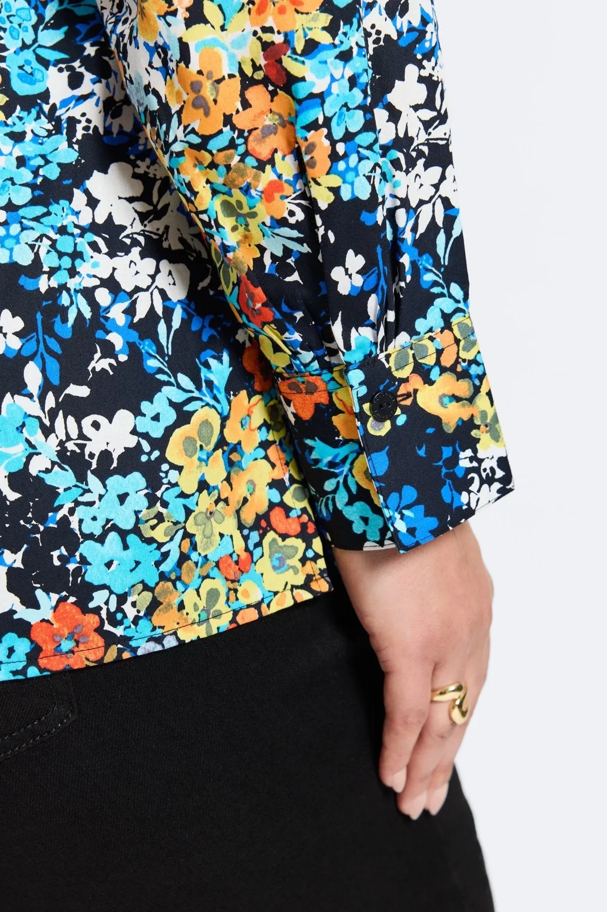 Katie Plus No Iron Floral Clusters Shirt