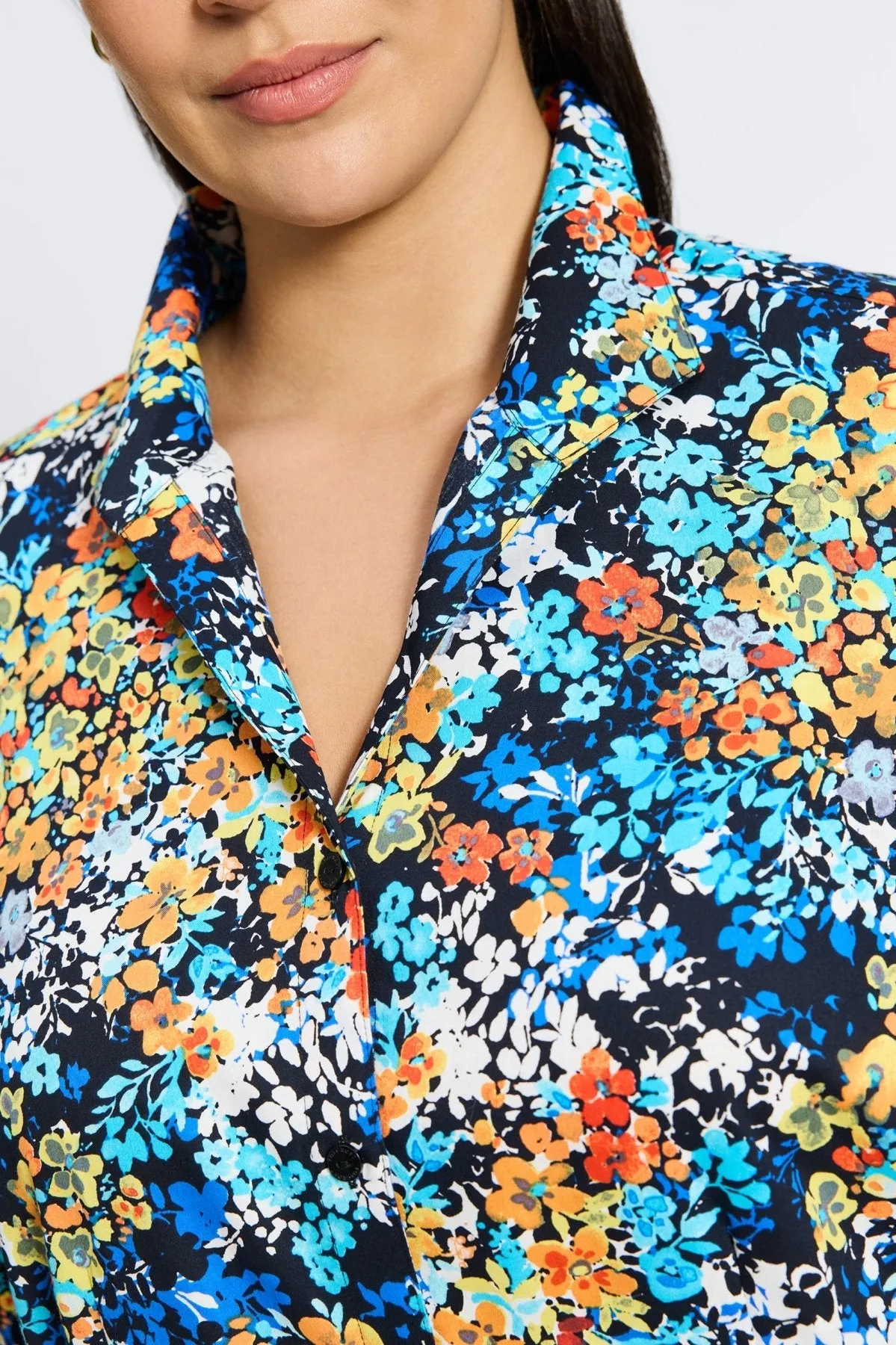 Katie Plus No Iron Floral Clusters Shirt