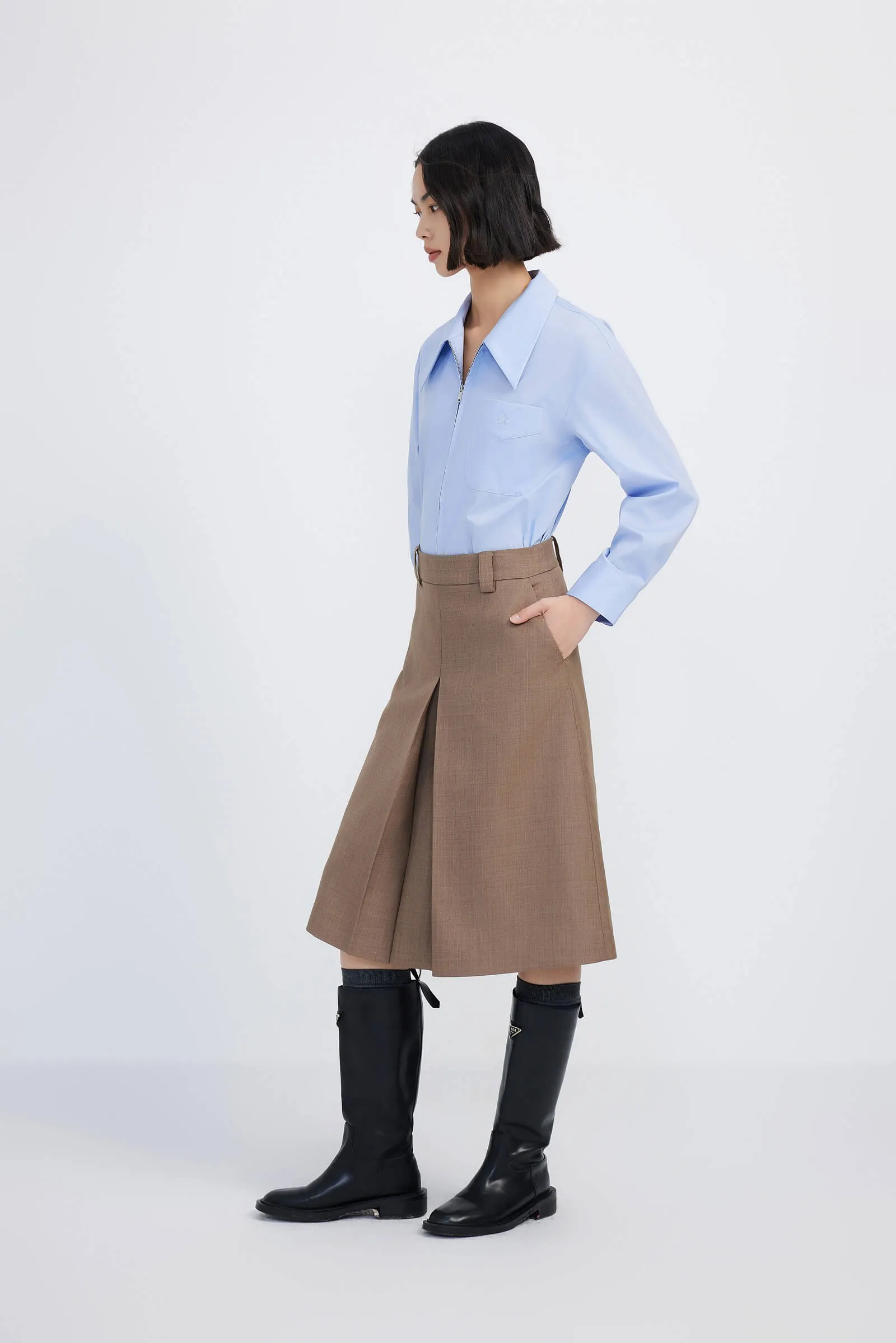 LILY Hepburn Style High-Waisted Skirt