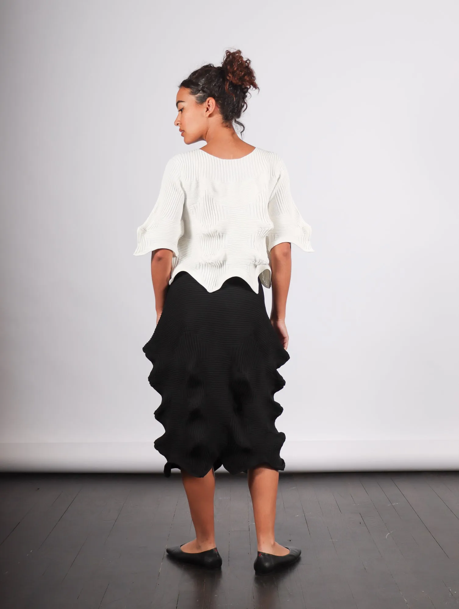 Linkage Skirt in Black by Issey Miyake