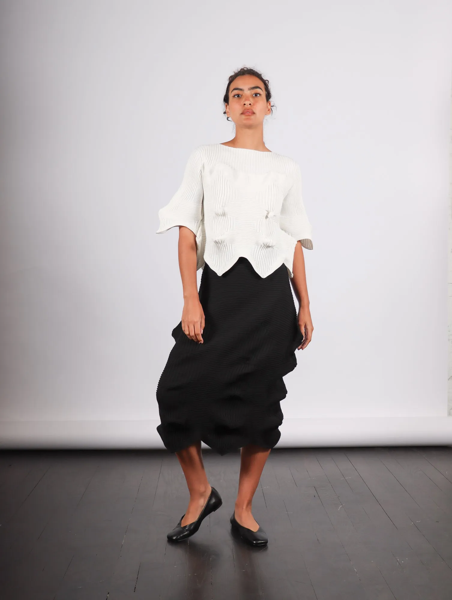 Linkage Skirt in Black by Issey Miyake