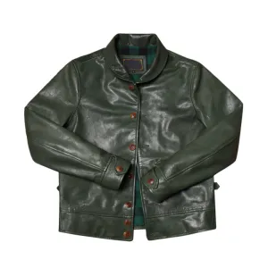 Men's Shawl Collar Cossack Leather Jacket