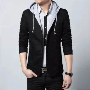 Mens Street Style Hooded Blazer