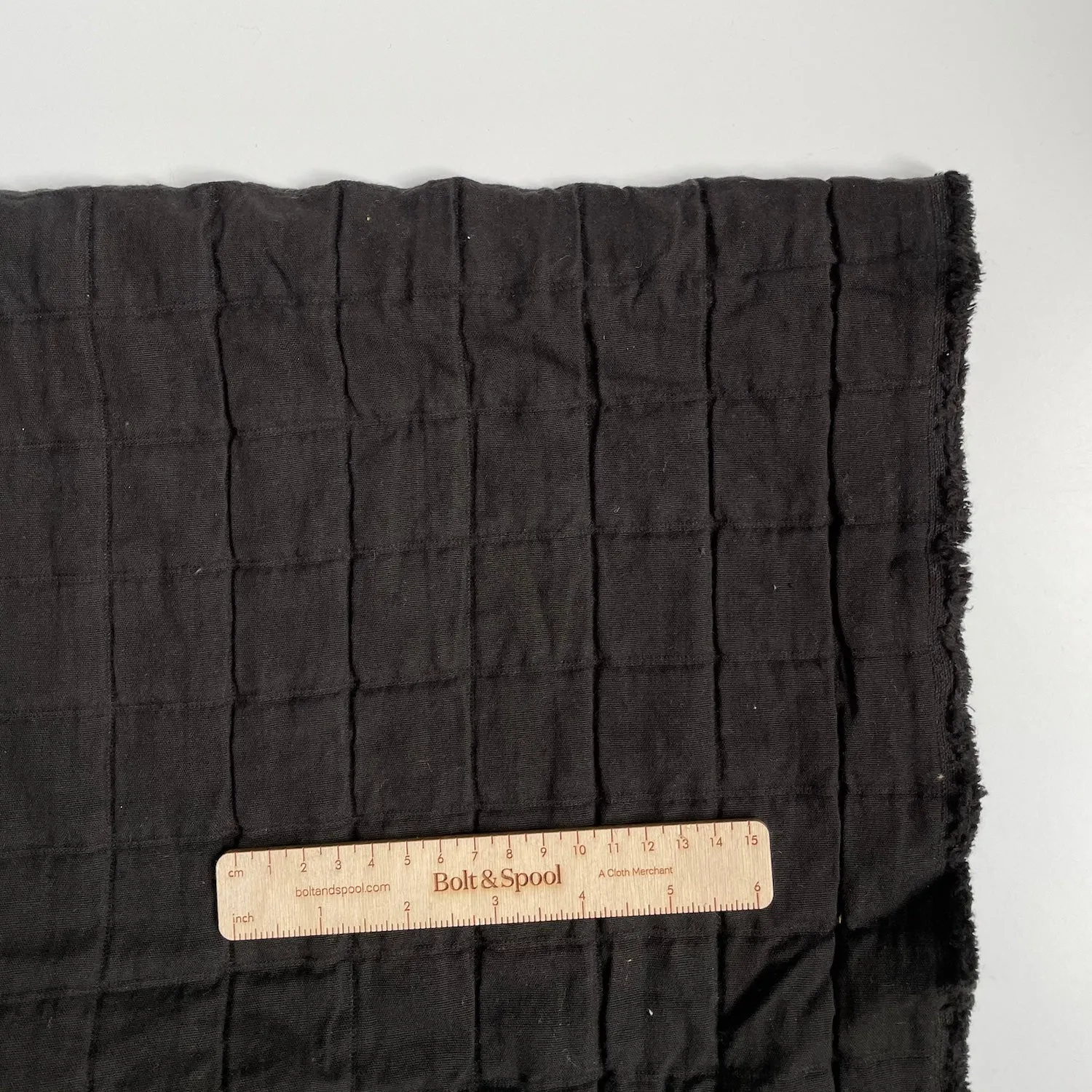 Merchant & Mills Fabric : Cotton Square Jacquard - Lunar Black