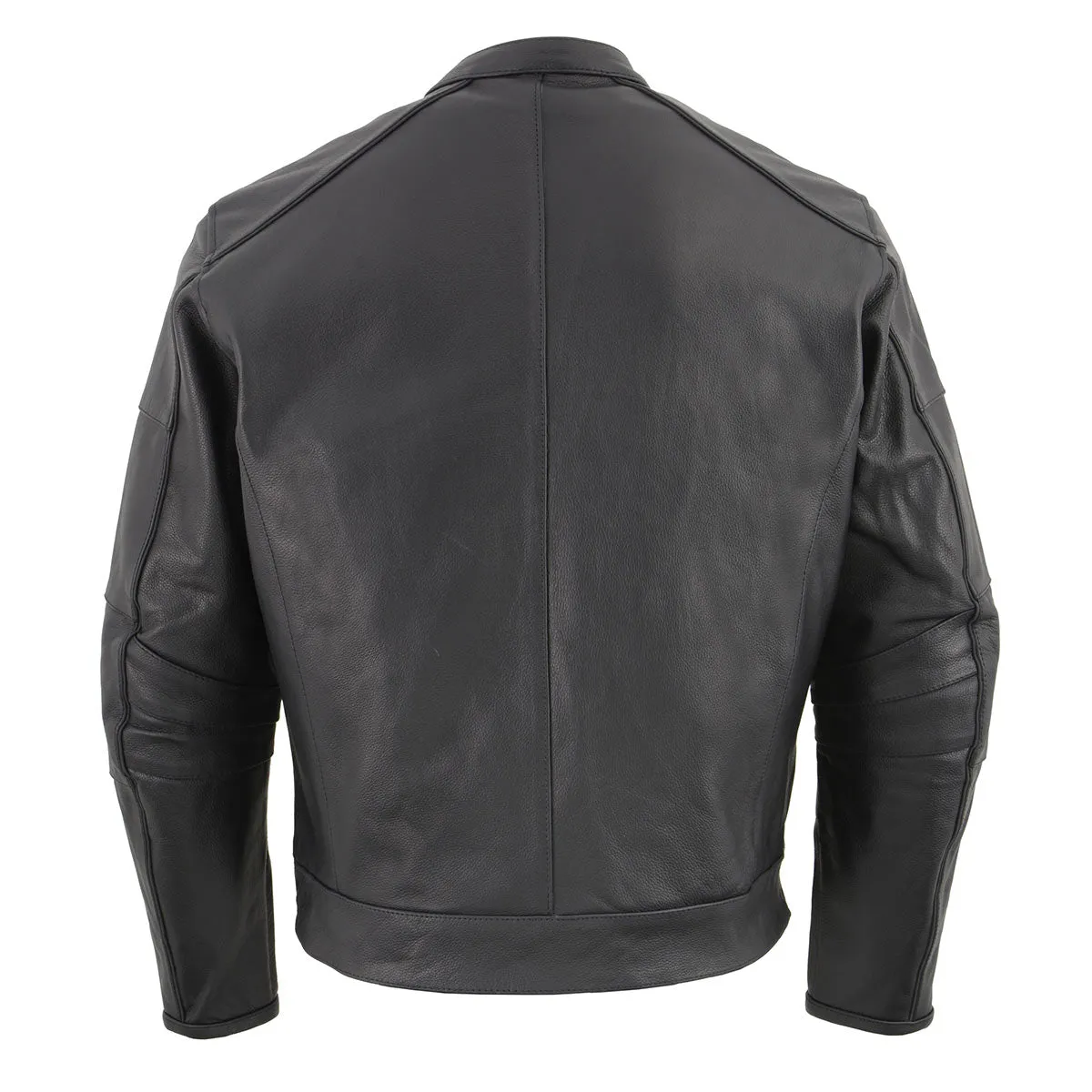 Milwaukee Leather MLM1507 Men's Black ‘Super-Clean’ Sport Style Biker