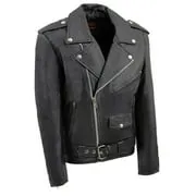 Milwaukee Leather Youth Size Classic Style Black Police Biker Leather