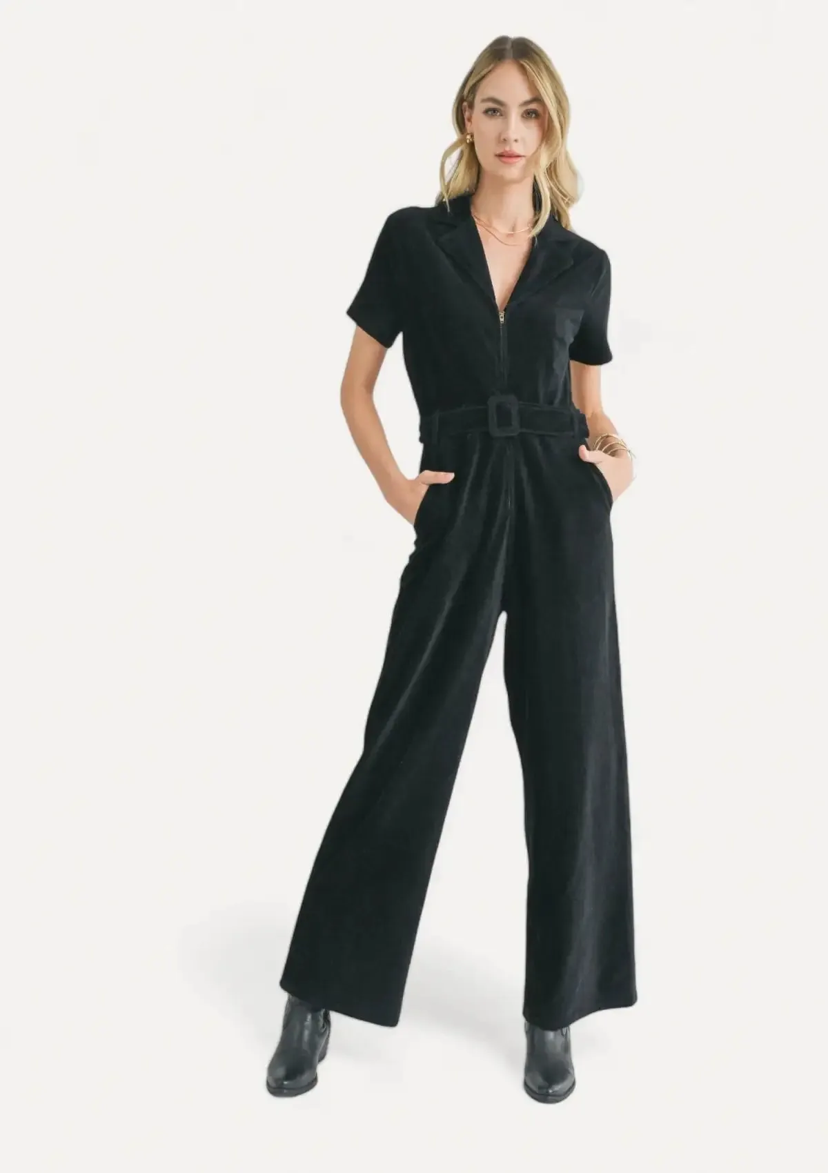 Morrison Corduroy Jumpsuit - Black