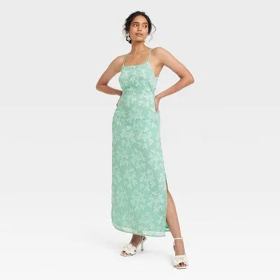 New - A New Day Women's Jacquard Maxi Summer Slip Dress Sundress