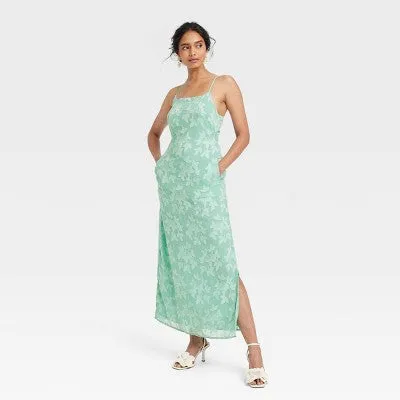 New - A New Day Women's Jacquard Maxi Summer Slip Dress Sundress