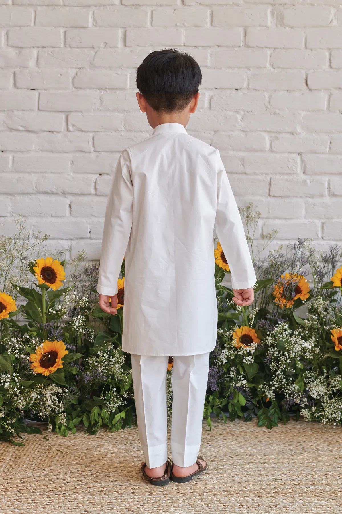 PAPER FLOWER-  Embroidered Kurta with Pants