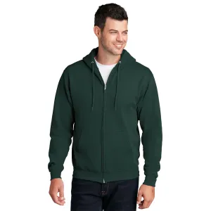 Port & Company® Core Fleece Full-Zip Hooded Sweatshirt - Dark Green