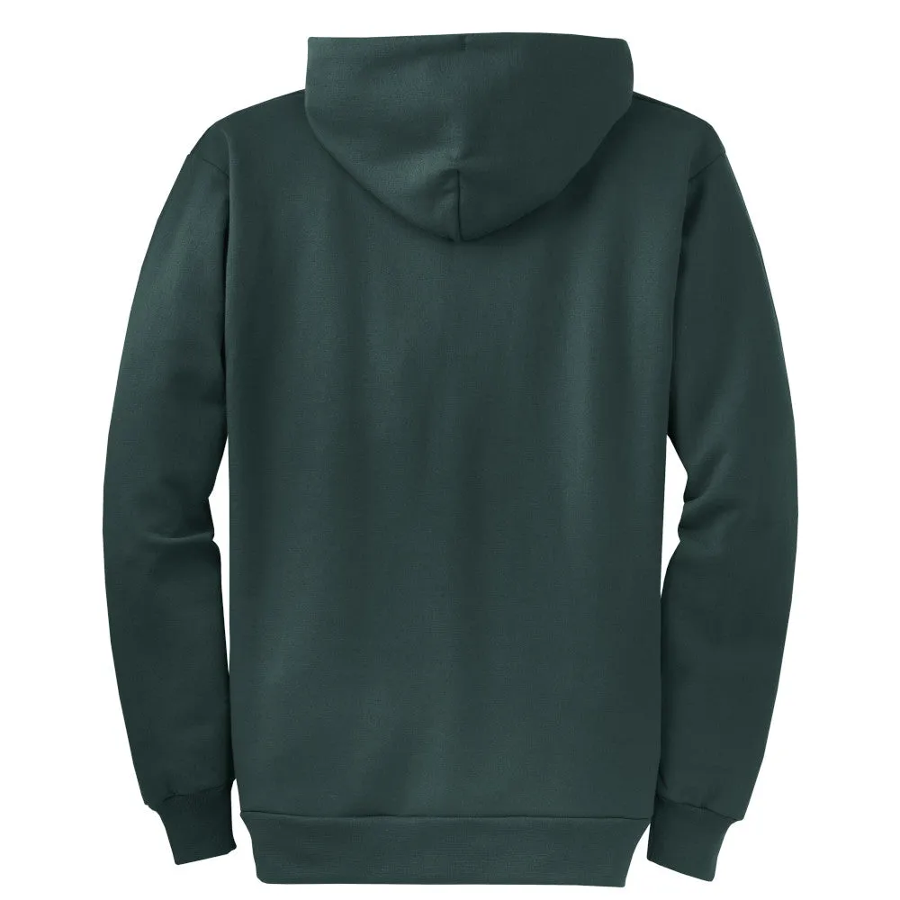 Port & Company® Core Fleece Full-Zip Hooded Sweatshirt - Dark Green