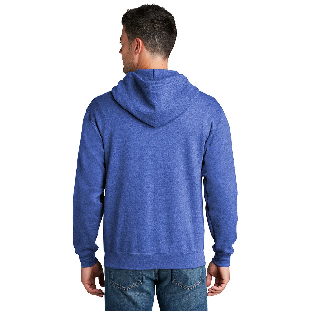 Port & Company® Core Fleece Full-Zip Hooded Sweatshirt - Heather Royal