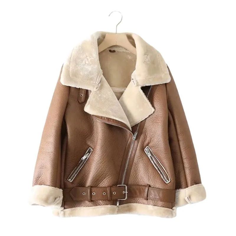 Pre Order:  Retro Belt Faux Fur Jacket