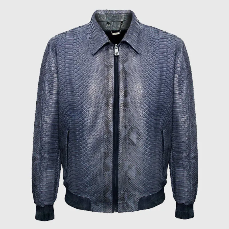 Purchase Best Premium Style Spring Python Leather Flight Jacket