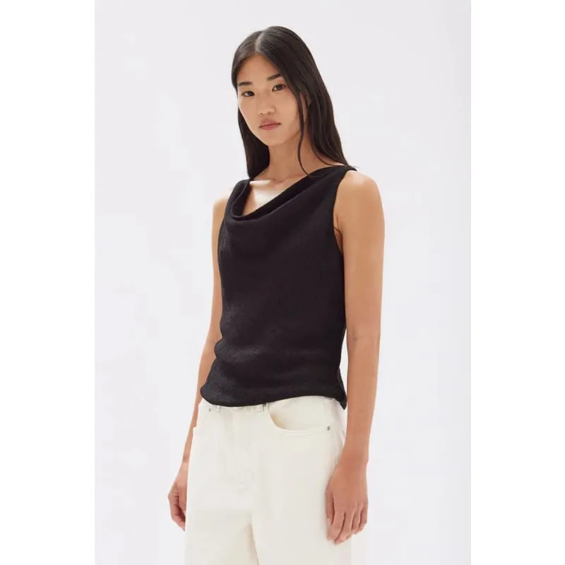 Reign Textured Top | Black