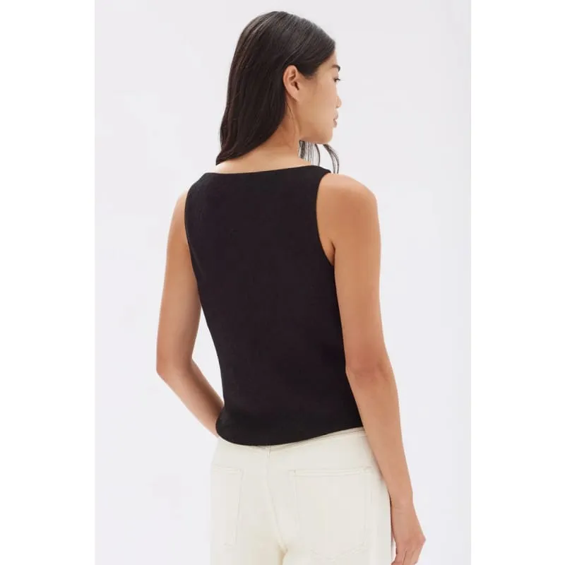 Reign Textured Top | Black