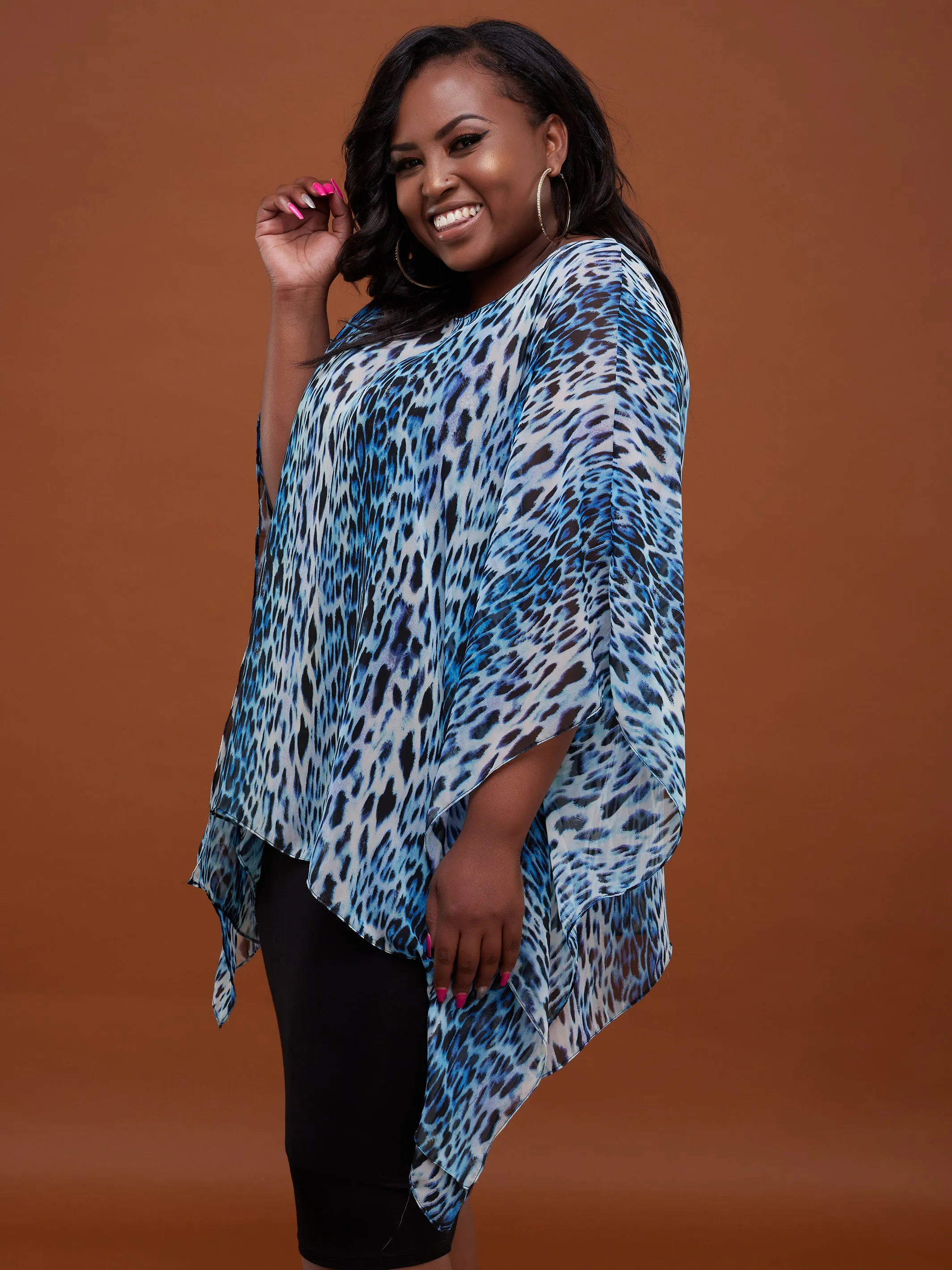 Safari Ayana Wide Top - Blue Print