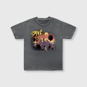 SAVE LA CITY TEE VINTAGE BLACK V2 (BLACK)