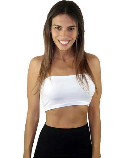 Stretchy White Bandeau Bralette X-LARGE