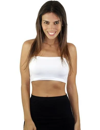 Stretchy White Bandeau Bralette X-LARGE