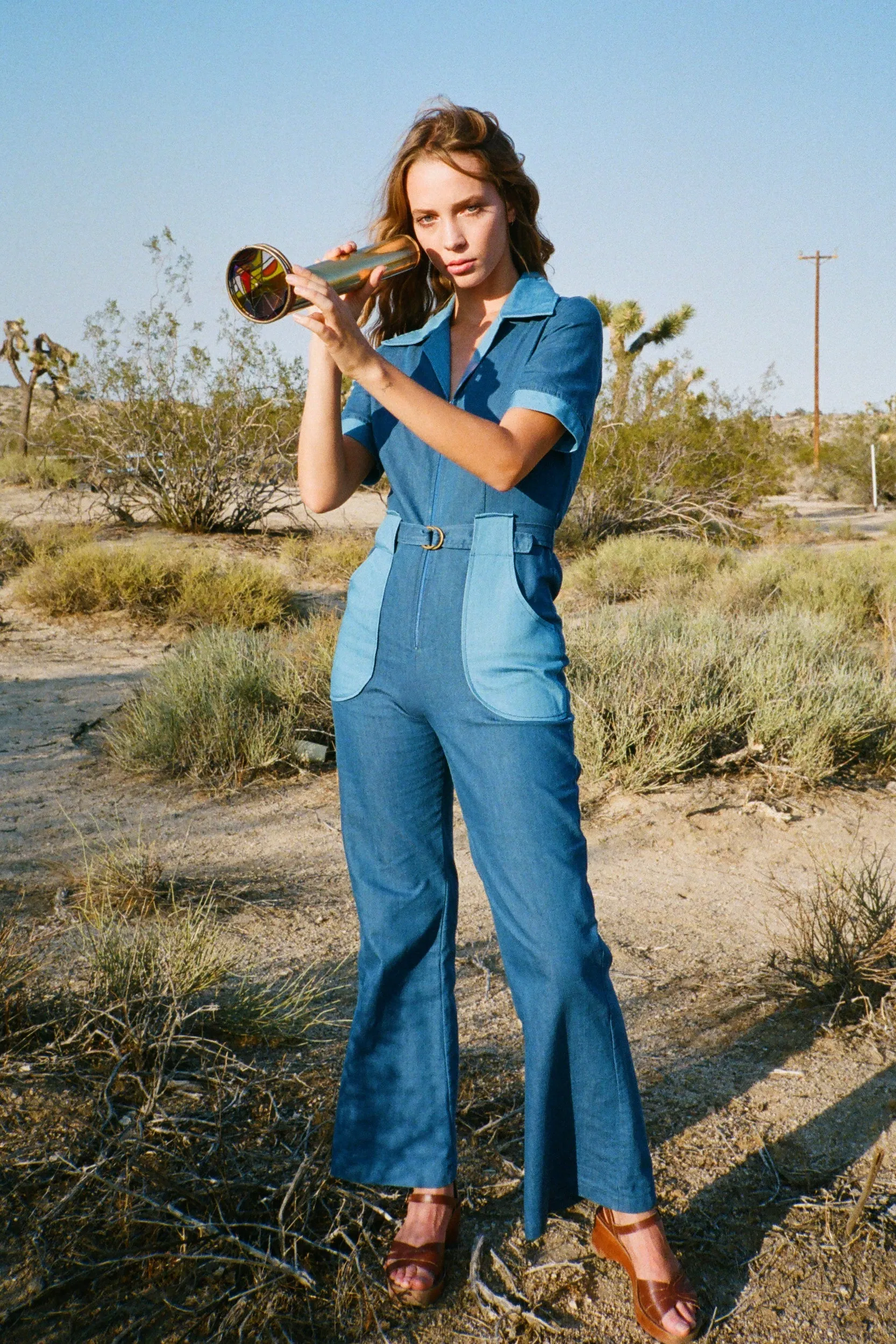 The California Shake Jumpsuit in Denim