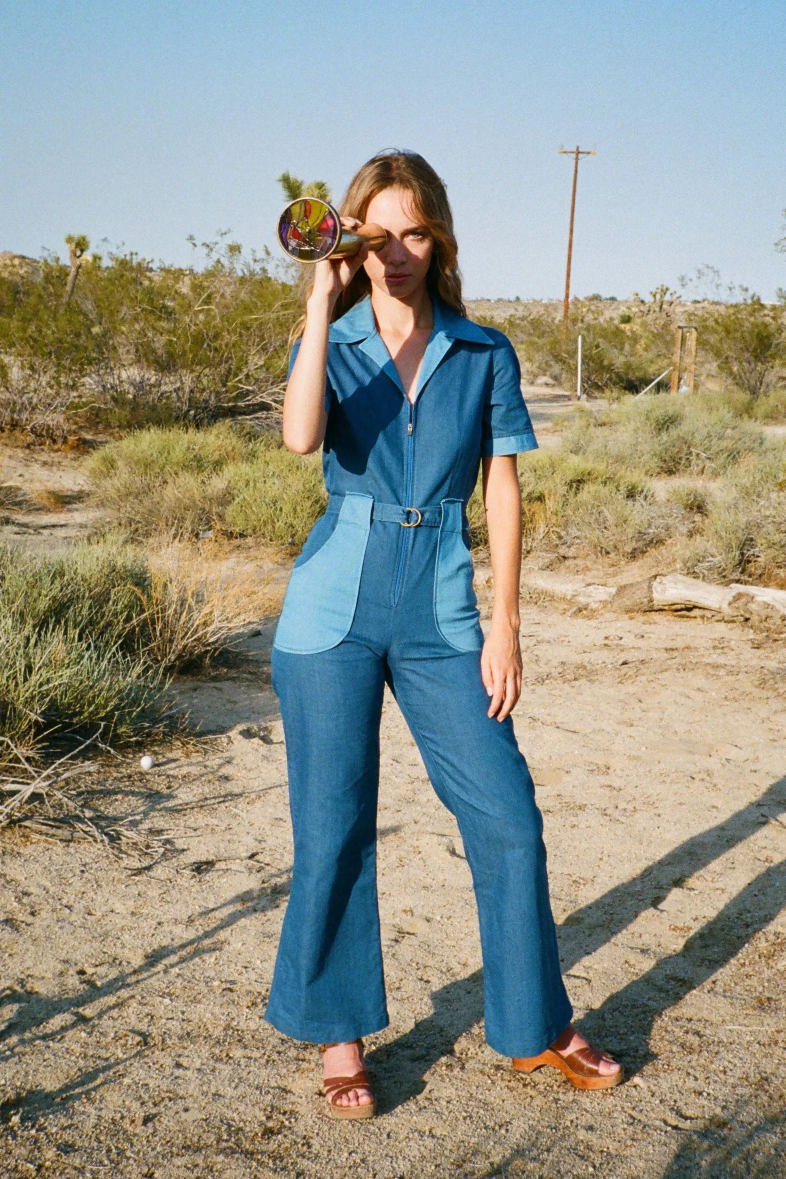 The California Shake Jumpsuit in Denim