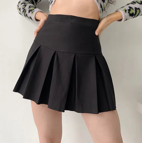 Wenkouban - College Style Tennis Skirt