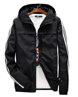 yizlo jacket windbreaker men women jaqueta masculina striped college jackets