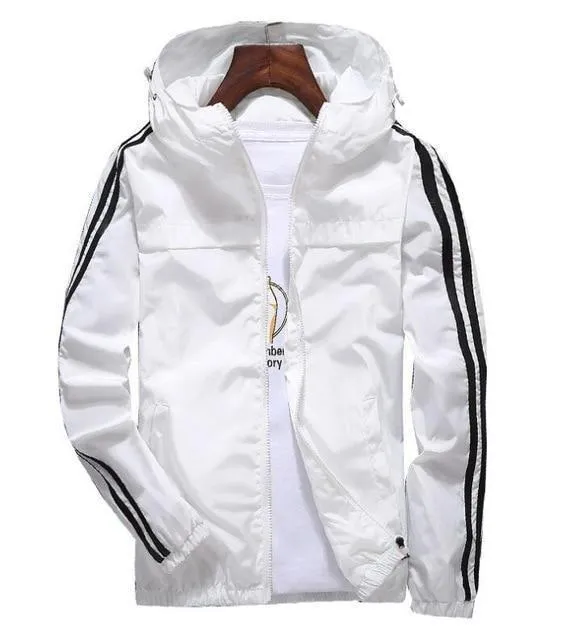 yizlo jacket windbreaker men women jaqueta masculina striped college jackets